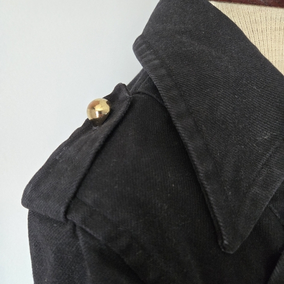 REISS 1971 Black Denim Fittwd Cropped Jacket. Size Medium - Picture 8 of 13